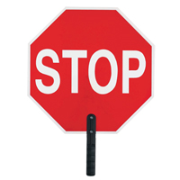 "Stop" Traffic Sign, 18" x 18", Plastic, English with Pictogram EastCoast Offshore Supplies