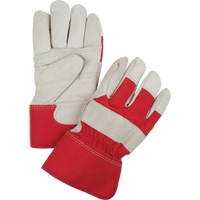 Gants d'ajusteur rouge & blanc doubl&eacute;s pour l'hiver, Grand, Paume en Cuir fleur de vache, Doublure en Boa EastCoast Offshore Supplies