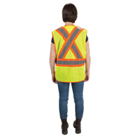 CSA Compliant High Visibility Surveyor Vest, High Visibility Lime-Yellow, Medium, Polyester EastCoast Offshore Supplies