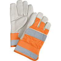 Orange High-Visibility Superior Warmth Fitters Gloves, Large, Grain Cowhide Palm, Thinsulate Inner Lining EastCoast Offshore Supplies