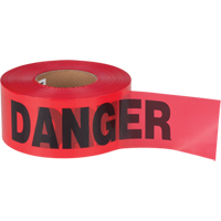 "Danger" Barricade Tape, Bilingual, 3" W x 1000' L, 1.5 mils, Black on Red EastCoast Offshore Supplies