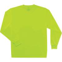 GloWear 8091 Non-Certified Long Sleeve T-Shirt, Polyester, Small, High Visibility Lime-Yellow EastCoast Offshore Supplies
