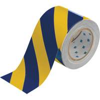 ToughStripe&reg; Floor Marking Tape, 4" x 100', Polyester, Blue and Yellow EastCoast Offshore Supplies