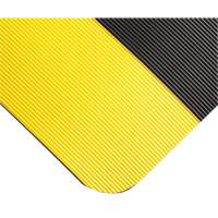 Tapis ondul&eacute; pour tableau de contr&ocirc;le no 702, 3' la x 10' lo, 1/4" &eacute;paisseur, Noir/Jaune, PVC EastCoast Offshore Supplies
