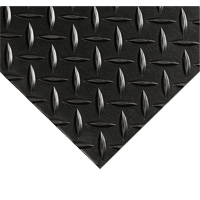 Tapis Diamond-Plate pour tableau de contr&ocirc;le no 701, 2' la x 10' lo, 1/4" &eacute;paisseur, Noir, PVC EastCoast Offshore Supplies