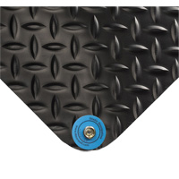 Electrically Conductive Mat No.786, 2' W x 3' L x 15/16" T, PVC, Diamond, Black EastCoast Offshore Supplies
