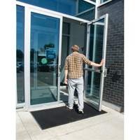 Outdoor Entrance Matting, Rubber, Scraper Type, Textured Pattern, 2' x 2-2/3', Black EastCoast Offshore Supplies