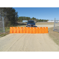 Traffic Barriers, Water-Filled, 62.25" L x 24" H, Orange EastCoast Offshore Supplies