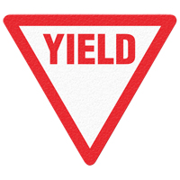 "Yield" Floor Sign, Adhesive, English with Pictogram EastCoast Offshore Supplies