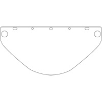 Visi&egrave;re d&eacute;coup&eacute;e &agrave; l'emporte-pi&egrave;ce Dynamic, PETG, Teinte Transparent EastCoast Offshore Supplies