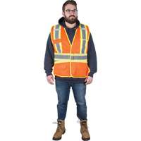 Flame-Resistant Surveyor Vest, High Visibility Orange, Medium, Polyester EastCoast Offshore Supplies