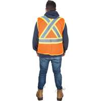 Flame-Resistant Surveyor Vest, High Visibility Orange, Medium, Polyester EastCoast Offshore Supplies