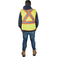 Flame-Resistant Surveyor Vest, High Visibility Lime-Yellow, Medium, Polyester EastCoast Offshore Supplies