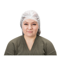 Pleated Bouffant Cap, Polypropylene, 19", White EastCoast Offshore Supplies