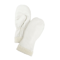 Mitaines d'hiver en cuir fleur de premi&egrave;re qualit&eacute; doubl&eacute;es de boa, Taille Grand, Mitaine EastCoast Offshore Supplies