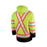 Parka de s&eacute;curit&eacute; doubl&eacute;, Jaune lime haute visibilit&eacute;, Grand EastCoast Offshore Supplies