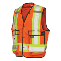 Veste de s&eacute;curit&eacute; pour arpenteur, Orange haute visibilit&eacute;, Grand, Polyester EastCoast Offshore Supplies