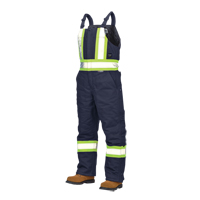 Duck Lined Safety Overalls, Cotton, Large, Navy Blue EastCoast Offshore Supplies
