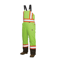 Lined Safety Overalls, Polyester/Polyurethane, Large, High Visibility Lime-Yellow EastCoast Offshore Supplies