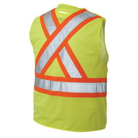 Veste de s&eacute;curit&eacute; d&eacute;tachable en cinq points, Jaune lime haute visibilit&eacute;, Grand/T-Grand, Polyester EastCoast Offshore Supplies