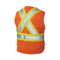 Veste de s&eacute;curit&eacute; d&eacute;tachable en cinq points, Orange haute visibilit&eacute;, Grand/T-Grand, Polyester EastCoast Offshore Supplies