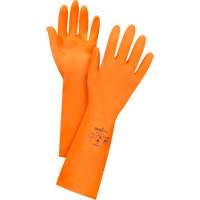 Orange Chemical-Resistant Gloves, Size 10, 13" L, Latex, Flock-Lined Inner Lining, 28-mil EastCoast Offshore Supplies