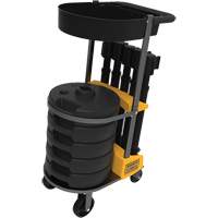 PLUS Barrier Post Cart Kit with Tray, 75' L, Metal, Black EastCoast Offshore Supplies