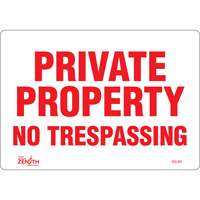 Enseigne Private Property, 7" x 10", Vinyle, Anglais EastCoast Offshore Supplies