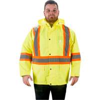 RZ1000 Rain Jacket, Polyester, Small, High Visibility Lime-Yellow EastCoast Offshore Supplies