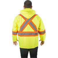 RZ1000 Rain Jacket, Polyester, Small, High Visibility Lime-Yellow EastCoast Offshore Supplies
