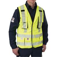 Ripstop Surveyor's Vest, High Visibility Lime-Yellow, Small, Polyester EastCoast Offshore Supplies