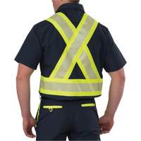 Ripstop High Visibility Short Sleeved Shirt, Polyester, Small, Navy Blue EastCoast Offshore Supplies