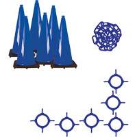 Ensemble de c&ocirc;nes de signalisation et chaînes, 28", Bleu EastCoast Offshore Supplies