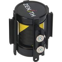Cassette de ruban magn&eacute;tique pour barri&egrave;re de contr&ocirc;le des foules personnalis&eacute;e, 7', Ruban Noir et jaune EastCoast Offshore Supplies