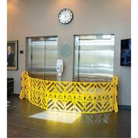 Barri&egrave;re mobile portative, 40" h x 13' lo, Jaune EastCoast Offshore Supplies