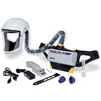 Trousse d'ensemble respirateur d'&eacute;puration d'air propuls&eacute; pour peintre Versaflo, Capuchon & visi&egrave;re, Pile Lithium-ion EastCoast Offshore Supplies