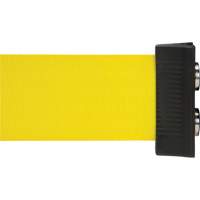 Barri&egrave;re &agrave; fixation murale avec ruban magn&eacute;tique, Acier, Fixation par vis, 7', Ruban Jaune EastCoast Offshore Supplies