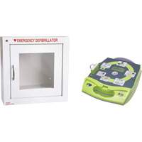 AED Plus&reg; Defibrillator with Alarmed Flush Wall Cabinet, Automatic, English, Class 4 EastCoast Offshore Supplies
