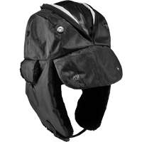 N-Ferno&reg; Zippered Trapper Hat, Polyurethane/Satin Lining, Medium/Small, Black EastCoast Offshore Supplies