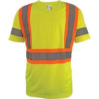Short Sleeve Safety T-Shirt, Polyester, 2X-Large, High Visibility Lime-Yellow EastCoast Offshore Supplies
