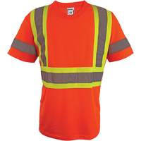 Short Sleeve Safety T-Shirt, Polyester, 2X-Large, High Visibility Orange EastCoast Offshore Supplies