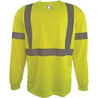 Long Sleeve Safety Shirt, Polyester, 2X-Large, High Visibility Lime-Yellow EastCoast Offshore Supplies