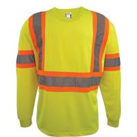 Long Sleeve Safety Shirt, Polyester, 2X-Large, High Visibility Lime-Yellow EastCoast Offshore Supplies