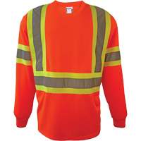 Chemise de s&eacute;curit&eacute; &agrave; manches longues, Polyester, T-Grand, Orange haute visibilit&eacute; EastCoast Offshore Supplies