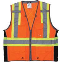 Veste de s&eacute;curit&eacute; pour arpenteur, Orange haute visibilit&eacute;, Grand, Polyester EastCoast Offshore Supplies