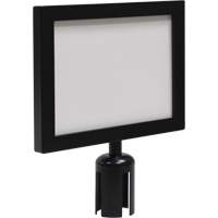 Cadre d'enseigne pour poteau de barri&egrave;re pour le contr&ocirc;le des foules, Noir EastCoast Offshore Supplies