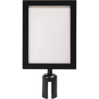 Cadre d'enseigne pour poteau de barri&egrave;re pour le contr&ocirc;le des foules, Noir EastCoast Offshore Supplies