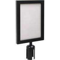 Cadre d'enseigne pour poteau de barri&egrave;re pour le contr&ocirc;le des foules, Noir EastCoast Offshore Supplies