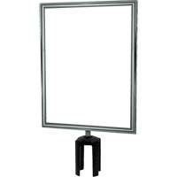 Porte-enseigne vertical robuste avec adaptateur pour poteaux Tensabarrier, Chrome poli EastCoast Offshore Supplies