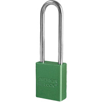 Cadenas de s&eacute;curit&eacute; American Lock, Vert, Cl&eacute;s diff&eacute;rentes, Aluminium, Largeur de 1-1/2" EastCoast Offshore Supplies